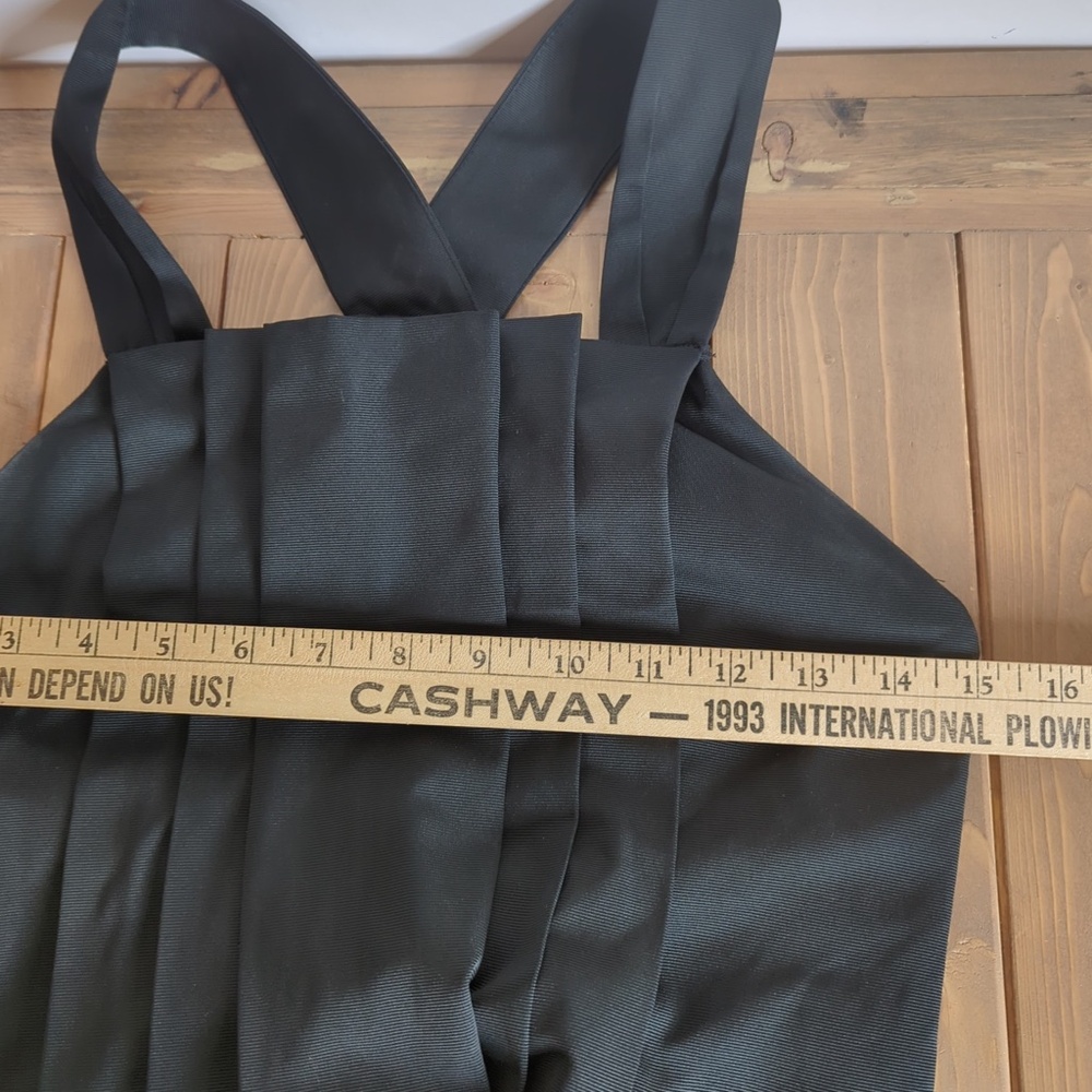 BCBGMaxAzria Long Black Sleeveless Full Maxi Dress Gown Back Bow - Picture 12 of 15